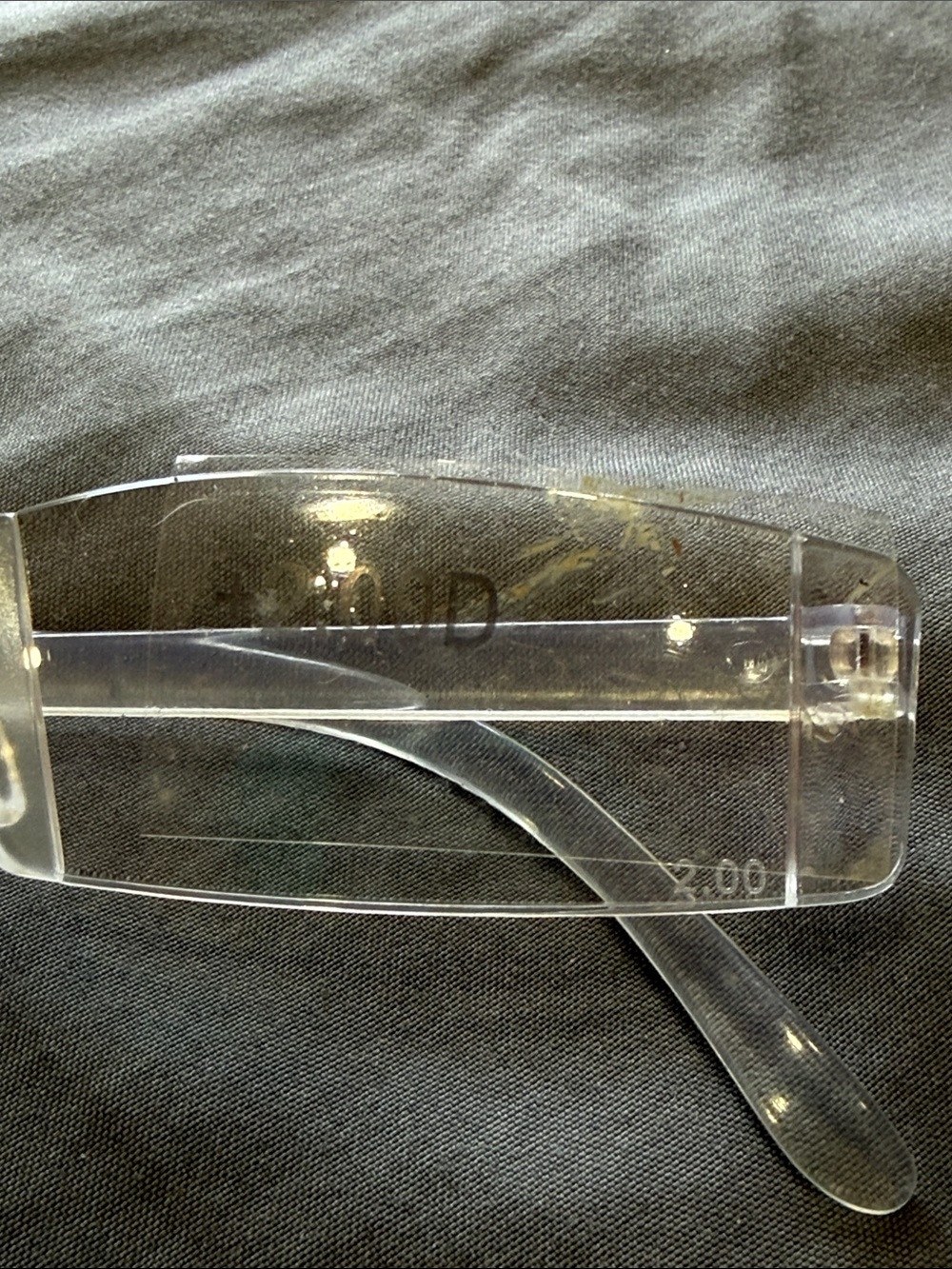 Clear Rimless Reading Glasses (+2.00) - Picture 2 of 5